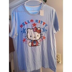 Medium Hello Kitty USA Short Sleeve Graphic T-Shirt - Blue